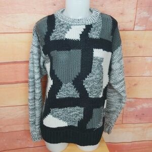 VINTAGE oversized grandpa knitted sweater crew neck